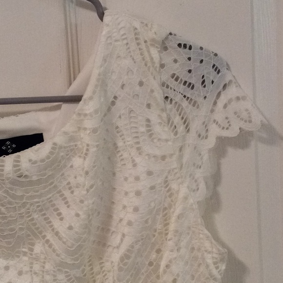 Beautiful Ronni Nicole White Lace Cap Sleeve Dress Bride Bridal Shower Women's 8 - Picture 5 of 8